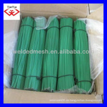 6mm verde pvc recubierto de alambre de acero inoxidable (buena calidad)